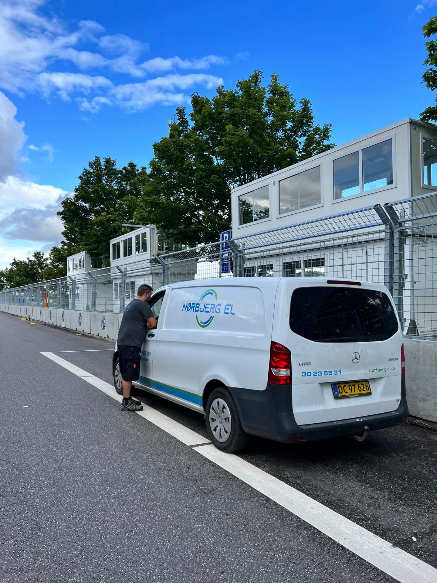 Nørbjerg El servicevogn ved CHGP motorsport-event under opsætning af eventstrøm
